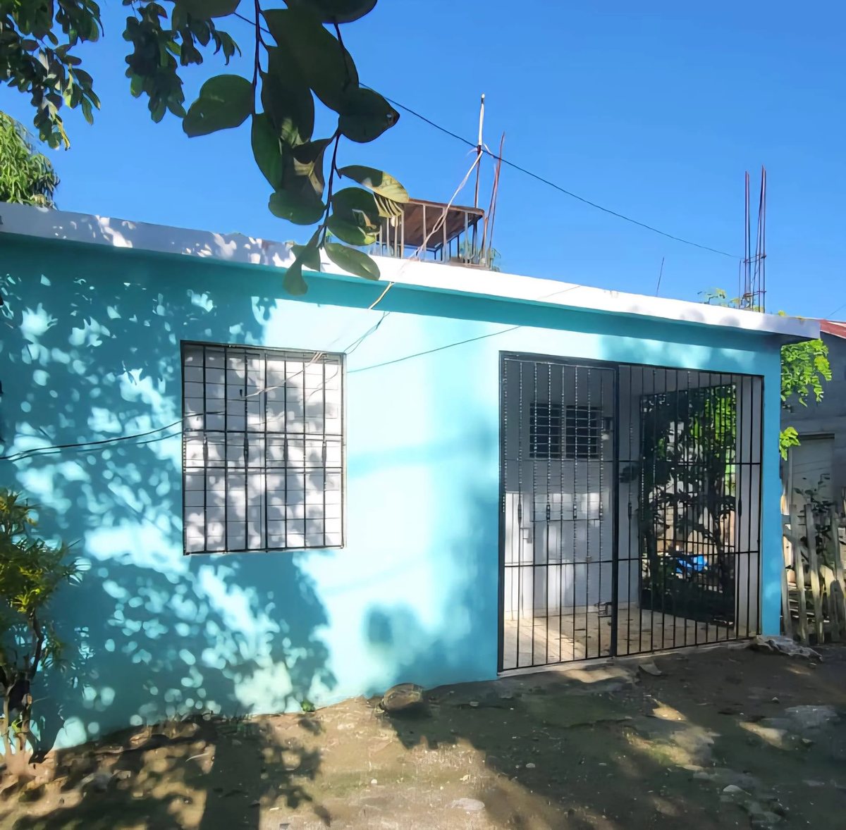 A building near the clinic being renovated for expansion.